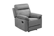 Dark gray fabric relax lounge manual recliner by La Spezia additional picture 7