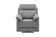 Dark gray fabric relax lounge manual recliner by La Spezia additional picture 8