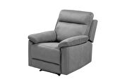 Dark gray fabric relax lounge manual recliner by La Spezia additional picture 9