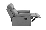 Dark gray fabric relax lounge manual recliner by La Spezia additional picture 10