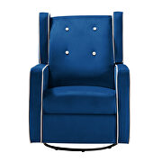 Relax lounge maunal swivel glider recliner blue velvet by La Spezia additional picture 10