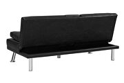 Futon sofa bed sleeper black pu by La Spezia additional picture 8