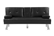 Futon sofa bed sleeper black pu by La Spezia additional picture 9