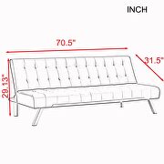 Black pu sofa with metal legs by La Spezia additional picture 14