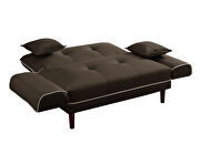 Relax lounge sofa bed sleeper with 2 pillows brown fabric by La Spezia additional picture 13