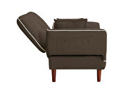 Relax lounge sofa bed sleeper with 2 pillows brown fabric by La Spezia additional picture 9