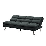 Relax lounge futon sofa bed sleeper dark gray fabric additional photo 5 of 10