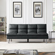 Relax lounge futon sofa bed sleeper dark gray fabric by La Spezia additional picture 9