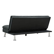 Relax lounge futon sofa bed sleeper black fabric by La Spezia additional picture 11