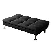 Relax lounge futon sofa bed sleeper black fabric by La Spezia additional picture 12