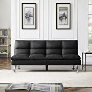 Relax lounge futon sofa bed sleeper black fabric by La Spezia additional picture 7