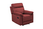 Red fabric relax lounge manual recliner by La Spezia additional picture 2