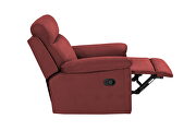 Red fabric relax lounge manual recliner by La Spezia additional picture 3