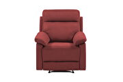Red fabric relax lounge manual recliner by La Spezia additional picture 5