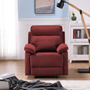 Red fabric relax lounge manual recliner by La Spezia additional picture 6