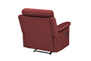 Red fabric relax lounge manual recliner by La Spezia additional picture 8