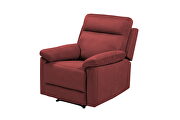 Red fabric relax lounge manual recliner by La Spezia additional picture 9