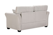 Beige color linen fabric relax lounge loveseat by La Spezia additional picture 10