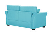 Blue color linen fabric relax lounge loveseat by La Spezia additional picture 12