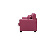 Purple color linen fabric relax lounge loveseat additional photo 5 of 10