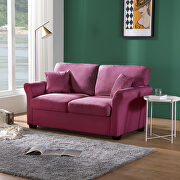 Purple color linen fabric relax lounge loveseat by La Spezia additional picture 6