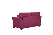 Purple color linen fabric relax lounge loveseat by La Spezia additional picture 7