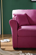 Purple color linen fabric relax lounge loveseat by La Spezia additional picture 8