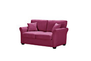 Purple color linen fabric relax lounge loveseat by La Spezia additional picture 9