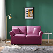 Purple color linen fabric relax lounge loveseat by La Spezia additional picture 10