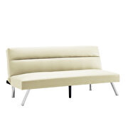 Futon sofa bed sleeper beige pu by La Spezia additional picture 3