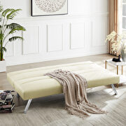 Futon sofa bed sleeper beige pu by La Spezia additional picture 6