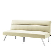 Futon sofa bed sleeper beige pu by La Spezia additional picture 9