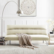Futon sofa bed sleeper beige pu by La Spezia additional picture 10