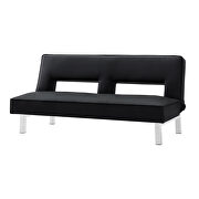 Futon sofa bed sleeper black pu by La Spezia additional picture 2