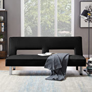 Futon sofa bed sleeper black pu by La Spezia additional picture 9
