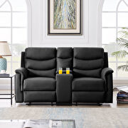2-seater motion sofa black pu by La Spezia additional picture 3