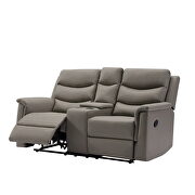 2-seater motion sofa gray pu additional photo 4 of 9