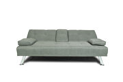 Futon sofa bed sleeper light gray fabric by La Spezia additional picture 2