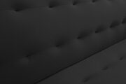 Black velvet fabric square arm sleeper sofa by La Spezia additional picture 11