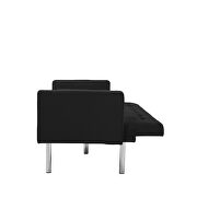 Black velvet fabric square arm sleeper sofa by La Spezia additional picture 13