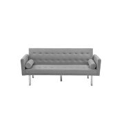 Gray velvet fabric square arm sleeper sofa by La Spezia additional picture 12
