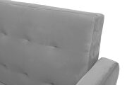 Gray velvet fabric square arm sleeper sofa by La Spezia additional picture 5