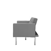 Gray velvet fabric square arm sleeper sofa by La Spezia additional picture 10