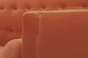 Orange velvet fabric square arm sleeper sofa by La Spezia additional picture 4