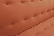 Orange velvet fabric square arm sleeper sofa by La Spezia additional picture 8