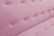 Pink velvet fabric square arm sleeper sofa by La Spezia additional picture 11