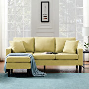 Yellow fabric sectional sofa left hand facing by La Spezia additional picture 8