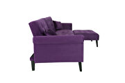 Convertible sofa bed sleeper purple velvet by La Spezia additional picture 11
