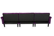 Convertible sofa bed sleeper purple velvet by La Spezia additional picture 13