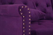 Convertible sofa bed sleeper purple velvet by La Spezia additional picture 10